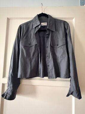 Universal Thread Dark Gray Lightweight Cropped Utility Jacket